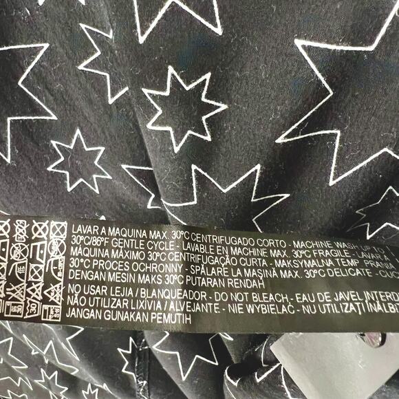 Zara Black Shift Collar Button Mini Dress Size XS Whimsygoth Grunge Twee Witchy - Picture 5 of 9